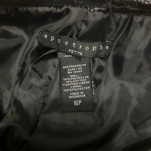 Apostrophe Plus Size Elegant Cotton Blend Blazer, Sz. 16P. - Picture 11 of 13